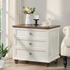 Joaxswe 24" Wide Farmhouse Night Stand, Large End Table - Image 3