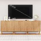 Fluted Storage Cabinet, Buffet Cabinet Sideboard, Modern Accent Cabinet Console - Image 5