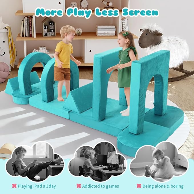 Modular Kids Play Couch for Toddlers 1-3, Toddler Couches That Fold Out - Image 6