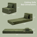 Folding Sofa Bed, 4 in 1 Convertible Sleeper Chair - Image 2
