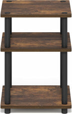 Furinno Turn-N-Tube Side Table, 3-Tier Square Modern End Table, Toolless Open - Image 7