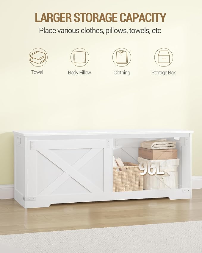 Hzuaneri 47.2" Storage Chest, Large Storage Trunk - Image 5
