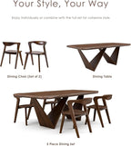 Furniture of America Nazaen III 82.5" Mid-Century Modern Solid Wood Live Edge - Image 7