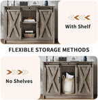 4 EVER WINNER 42" Farmhouse Coffee Bar, Buffet Cabinet - Image 4