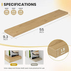 Acovy 55 Inch Floating Shelves, 9.3" Deep Floating Shelf Wall Mounted, Rustic - Image 3
