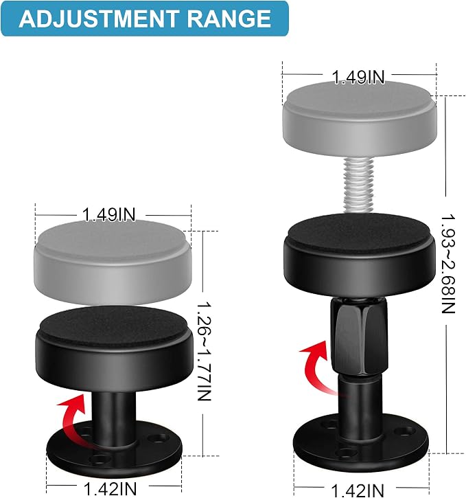 Krisler Adjustable Threaded Bed Frame Anti-Shake Tool, Headboard Stoppers - Image 2
