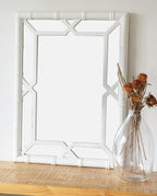 Bamboo-Look Solid Wood Window Pane Mirror 23" X 31" - Image 5