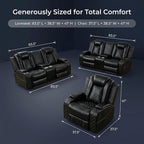 Leather Sofa Set, Power Recliner Sofa Set - Image 2