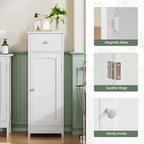 Iwell Bathroom Floor Cabinet, Small Bathroom Storage Cabinet - Image 7