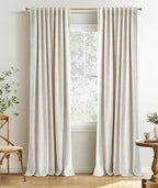 INOVADAY 100% Blackout Curtains 90 Inches Length 2 Panels Set, Back Tab/Rod by INOVADAY