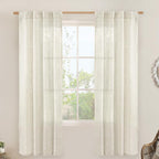 Light Filtering Linen Curtains 72 inches Long by LAMIT