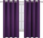 Blackout Curtains 52 x 63 inch/Purple Curtains Set of 2 Panels/Thermal - Image 2
