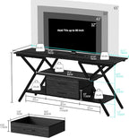 Simoretus TV Stand with Power Outlet and LED Lights, Fits TVs up to 65” - Image 5