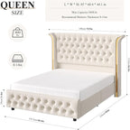 Keyluv Queen Smart LED Bed Frame - Image 2