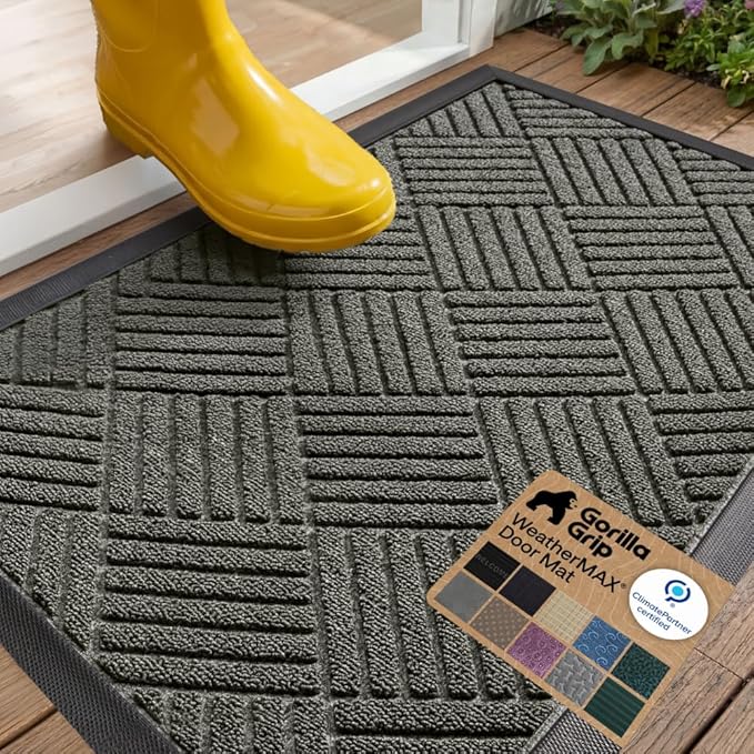GORILLA GRIP 100% Waterproof All-Season WeatherMAX Doormat US Designed Natural by Unknown