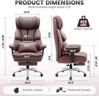 BestGlory Office Desk Chair, Big and Tall Leather Gaming Chair - Image 2