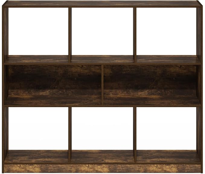 Furinno DALY Book Shelf, 8-Cube Bookshelf, Horizontal Cube Storage Organizer - Image 6