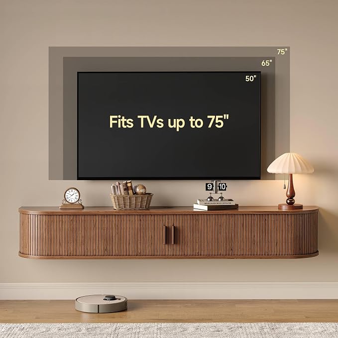 63" Floating TV Stand with Power Outlet - Image 3