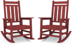 KINGYES Oversized Outdoor Rocking Chair Set of 2, All-Weather Patio Rocking by KINGYES