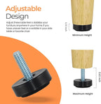 M6 Adjustable Furniture Leveler, 16 Pack Rubber Leveling Feet Screws in Threaded - Image 5