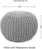 REDEARTH · Round Boho Pouf Ottoman - Image 3