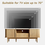 MAISONARIA 63" Tambour TV Stand, Fluted TV Stand - Image 5