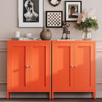 YAUWOH Metal Bathroom Storage Cabinet, Bathroom Floor Storage Cabinet - Image 5