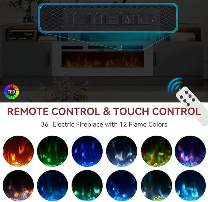 oneinmil 70" Fireplace TV Stand - Image 5
