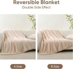 Snuggle Sac Ultra Soft Beige Throw Blanket - Image 4