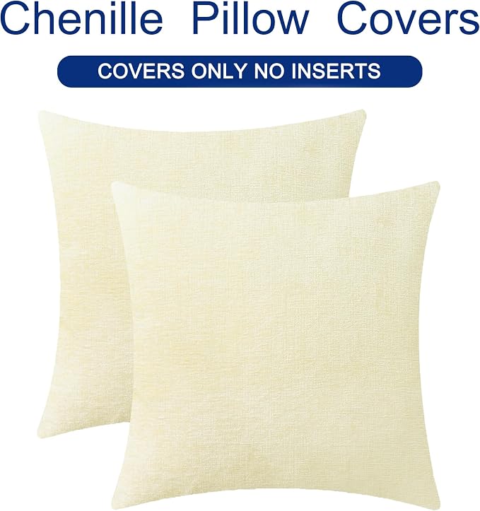 CaliTime Decorative Couch Throw Pillow Covers 18 X 18 Inches Beige | Pack of 2 - Image 6