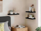 BAYKA Floating Shelves for Wall, Wall Mounted Rustic Wood Shelves for Bathroom - Image 5