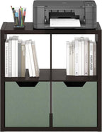 Furinno CUBICLE Book Shelf, 4-Cube Bookshelf, Extra Thick Frame Reversible - Image 8