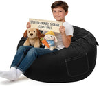 Lukeight Stuffed Animals Storage Bean Bag Chair Cover by Lukeight