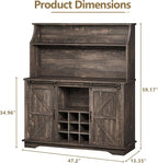 REVOMINCA 47 Inch Farmhouse Coffee Bar Cabinet - Image 2