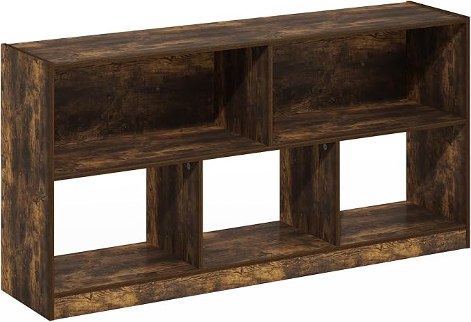 Furinno DALY Book Shelf, 5-Cube Bookshelf, Horizontal Cube Storage Organizer - Image 5