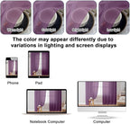 Plum Sheer Curtains, Sheer Curtains 84 Inches Long 2 Panels Set, Rod Pocket - Image 5
