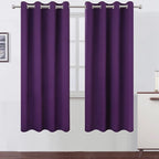 Purple Thermal Blackout Curtains/52 x 72 Inch/Set of 2 Panels Room Darkening by Lemomo