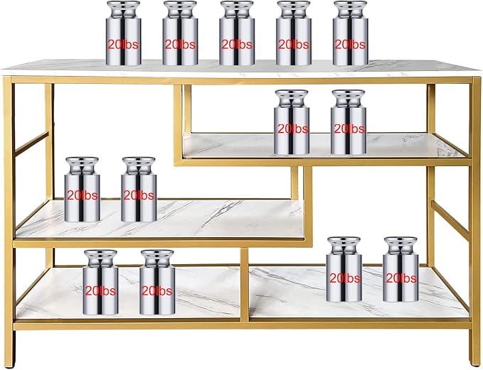 AT-VALY Console Table 4-Tier Storage Shelves Entryway Table Hallway Tables - Image 8