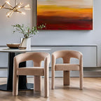 RIVOVA Modern Barrel Dining Chairs Set of 8, Velvet Upholstered Accent Side - Image 7