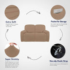 PureFit Super Stretch Loveseat Recliner Sofa Couch Cover - Image 3
