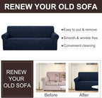 U-NICE HOME Loveseat Cover Stretch Couch Cover Sofa Slipcover, 1-Piece Sofa - Image 5