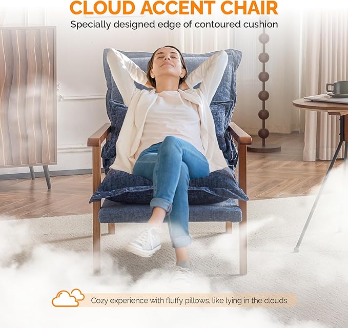 VINGLI Mid-Century Modern Cloud Accent Armchair - Image 4