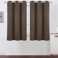 Chocolate Brown Blackout Curtains 38 x 54 Inch Length/Set of 2 Curtain by Lemomo