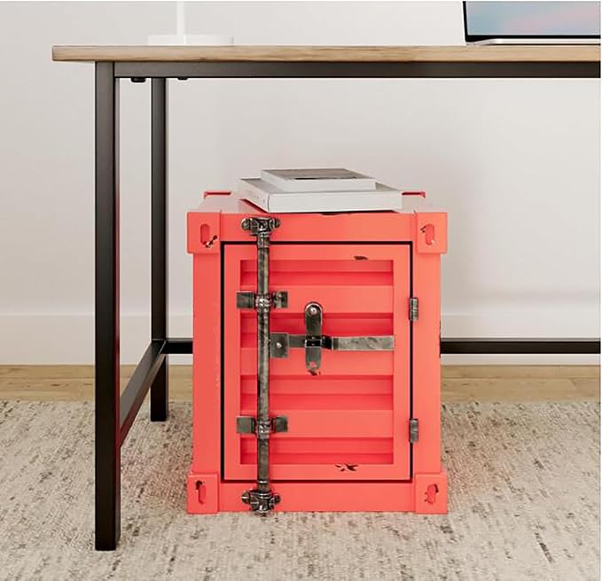 ZHAOYONGLI-End Tables Industrial Nightstand Table, Old - Image 7