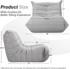 Hobestluk Giant Bean Bag Chair Lazy Floor Sofa, Memory Foam Fireside Sofa - Image 2