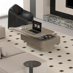 Lift Top Coffee Table for Living Room, Rectangle Handmade Solid Wood Strips - Image 7