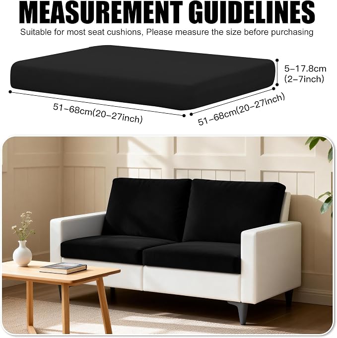 4Pcs Outdoor Cushion Covers, Elastic Patio Cushion Covers | Washable, - Image 2