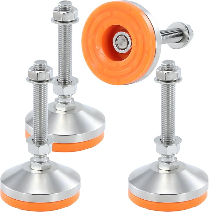 Heavy Duty 3000 lb Capacity Stainless Steel Adjustable Leveling Feet by TERMATH