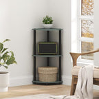 Furinno Turn-N-Tube Corner Shelf, 3-Tier Corner Bookshelf, Display Storage by Furinno-FitsYourSpaceFitsYourBudget