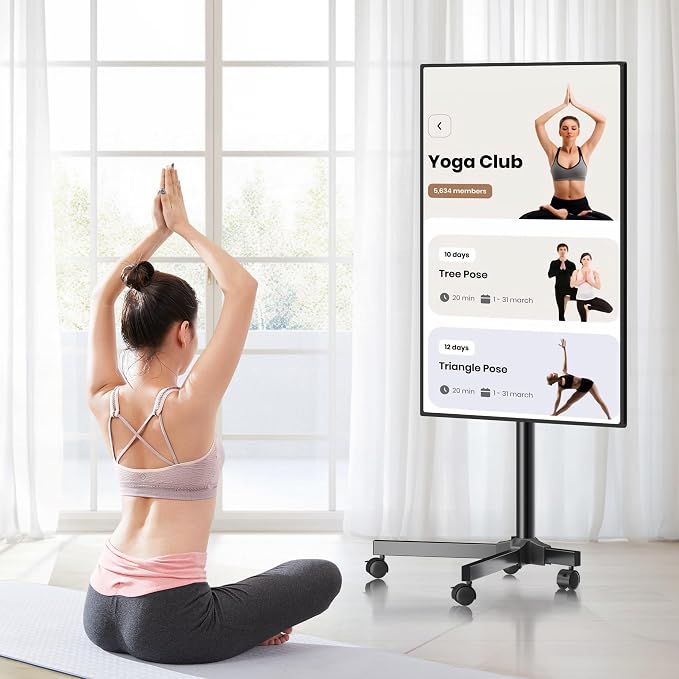 XINLEI Mobile TV Carts, Rotating Rolling TV Stand on Wheels - Image 8